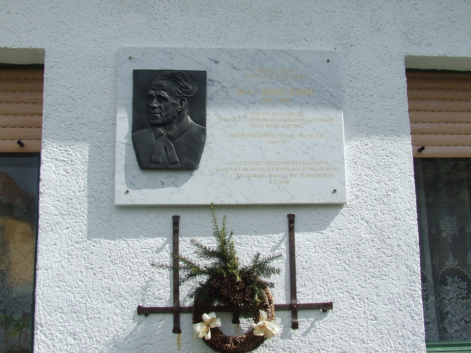 Mesteriben Szabó József emléktábla